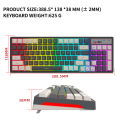 96 Keys Wireless Keyboard RGB Backlight Rechargeable 2.4G USB Gaming Keyboard for Windows PC Laptop Game. 