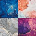 24 Sheets Cardstock Paper Pad Dream Like Themed Single-sided Patterns Printing Decorative Paper Craft Paper Photo Album Decor.