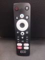 Eco Plus 4K Google TV voice control remote. 