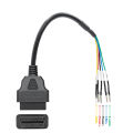 16pin Jumper Tester Connector OBD2 Male 5Pin Adapter Connection To Female 16 Pin Can K Line DIY Car Truck Extension Cable Tool.