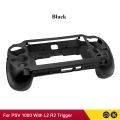 Black White Frosted Hand Grip Joypad Stand Case with L2 R2 Trigger Button For PSV 1000 PS VITA 1000 PSV1000  Game Console Access. 