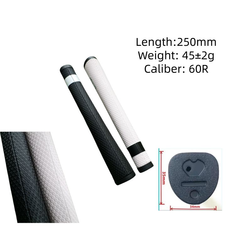 Golf Putter Grip 2° Offset Hole Design Classic Black White Color Honeycomb Anti-Slip Texture PU Material Soft Comfortable Shock