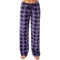 2024 New Sleep Pants Women Plaid Pattern High Elasticity Wide Legs Loose Ladies Pajama Pant Trousers Wear-Resistant For Home. 