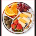 6pis stainless steel 4 section round shape dining plate. 