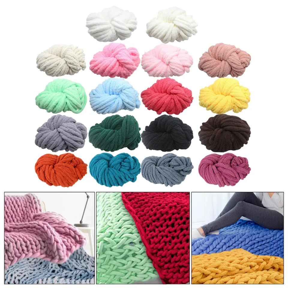 Chunky Chenille Yarn Plush Yarn Washable Giant Jumbo Acrylic Bulky Yarn for Throw Crocheting Blanket Sofa Arm Knitting Daraz .np