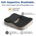Memory Foam Seat Cushion Tailbone Sciatica Back Pain Relief Comfort Office Chair Car Seat Cushion Non-Slip Orthopedic MemoryFoam.