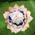New 20 Sheets Gilt Edge Wrapping Paper Flowers  Wrapping Material Korean Style Birthday Wedding Florist DIY Wrapping Paper. 