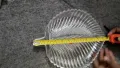 Leaf Shape Crystal Glass Tray - Decorated Serving Plate For Dry Fruits, Rice, Snacks,Sweets - Crystal Glass Plate For gift. 