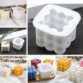 3D bubble candle silicone mold, Candle mold for pouring, silicone bubble candle mold , square candle mold , imported premium quality silicone molds |. 