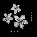 3PCS Floral Glitter Decorative Car Stickers Waterproof DlY Auto Rear Windshield Fuel Tank Cap Window Motorcycle Vinyl Decals. 