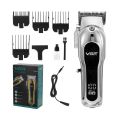 VGR V-680 Professional Salon series cordless Hair Clipper LED Display, Stainless steel Blades, USB Charging cable 4 Guide Comb, Taper Lever Adjustments Runtime: 200 mins, 2000 mAh Li-ion Battery, Gold |. 