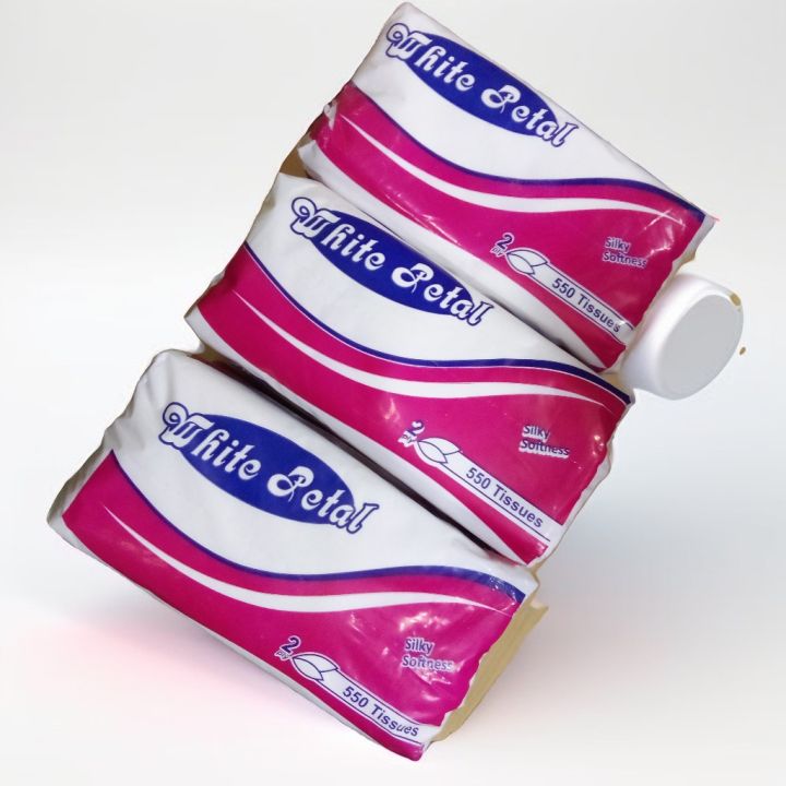 white%20petal%20silky%20soft%202%20ply%20550%20tissue%20pack%20of%201Tissue%20box.Tissue%20paper.Tissue.Tissues.tissue%20paper.whitepetal%20tissue%20paper%20-%20Image%204