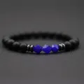 Fashion Mens Bracelet Black Onyx Stone Braclet Irregular Natural Tiger Eyes Sodalite Beaded Braslet Pulsera Hombre Accessories. 