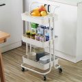 Three Tier Utility Cart with wheels full Steel product. 