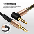 NNBILI 3.5mm Jack Audio Cable3.5mm Car Spring AUX Cable Gold Plated jack male to male speaker cables Cord for Headphones .