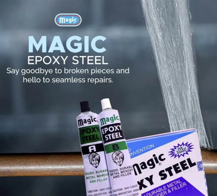 Magic Dpoxy MAGIC EPOXY STEEL ES80 ECONOMY PACK GLUE | Daraz.pk