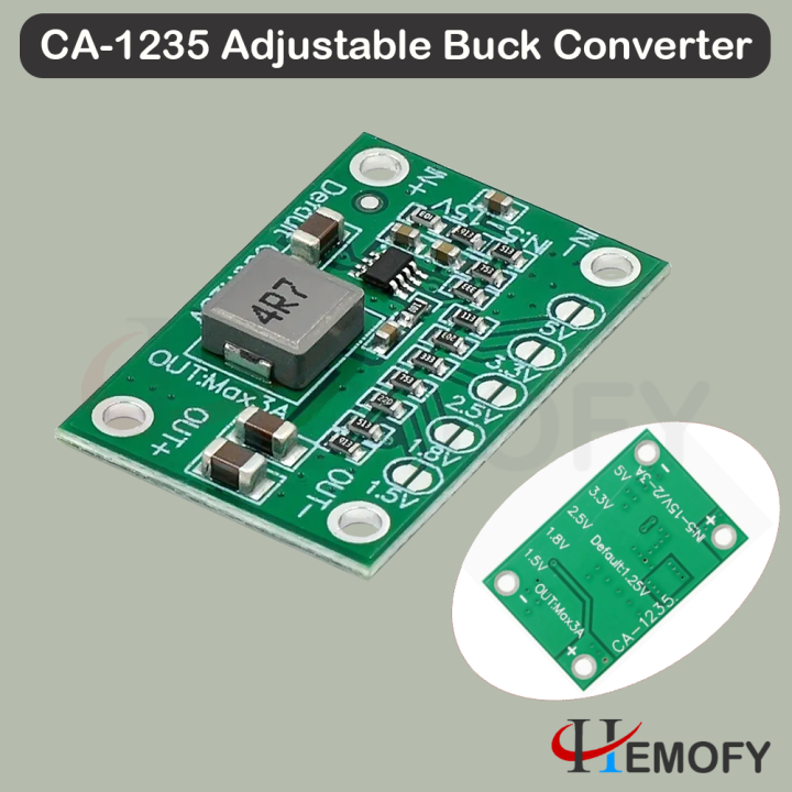 CA-1235 Adjustable 3A DC-DC Buck Converter Module 5V–15V Step Down ...