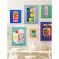 Modern Bohemian aesthetic Wall Art Mykonos Ibiza Miami Bondi Amalfi SAN Tropez Color HD oil on canvas poster Home decor Gift. 