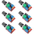 6PCS DC Motor PWM Speed Controller 3V 6V 12V 24V 35V 5A 90W with Speed Control Switch Mini LED Dimmer. 