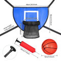 Basketball Hoop For Trampoline With Enclosure Outdoor Fun Universal Basketball Rack Park Trampoline Basketball Toss Game. 