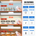 Remote Desk Lamp 48cm 30cm Magnetic Hanging Night Light USB Rechargeable Table Lamp LED Reading Light ForCabinet Bedside Mirror.