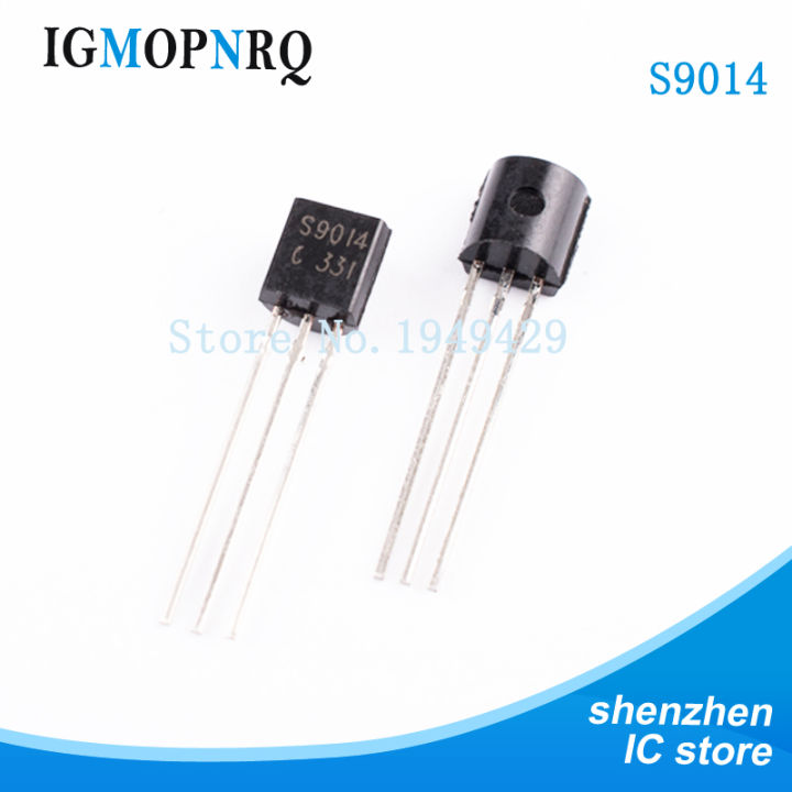 100pcs  S9014 SS9014 9014 Bipolar Transistors - BJT NPN/50V/10mA TO-92 new
