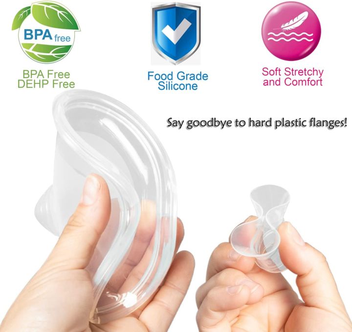 BornBL%20Breast%20Flange%20(2-Pack),%20Replacement%20Accessories%20for%20Wearable%20Breast%20Pump%20S9/S10/S12%20Pro,%20Food-grade%20Silicone%20Shield%20Funel%20-%20Image%202