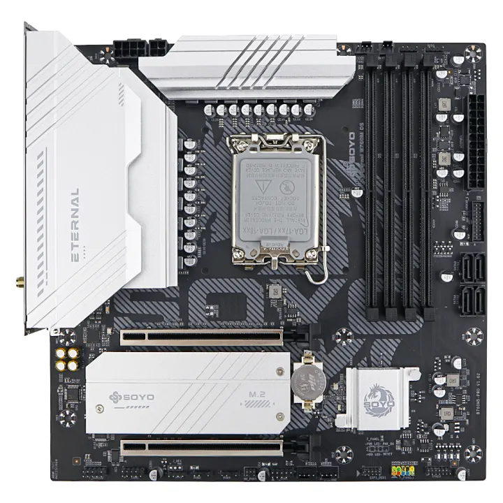 SOYO%20B760M%20D4%20WiFi%20DDR4%20LGA%201700%20Intel%20B760%20M-ATX%20Motherboard%202*%20M.2%20PCIe%204.0%20Type-C%20WiFi6%20ARGB%20USB3.2%20For%2012/13/14th%20processor%20-%20Image%202