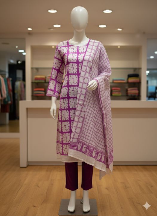 new jaipuri three piece for women