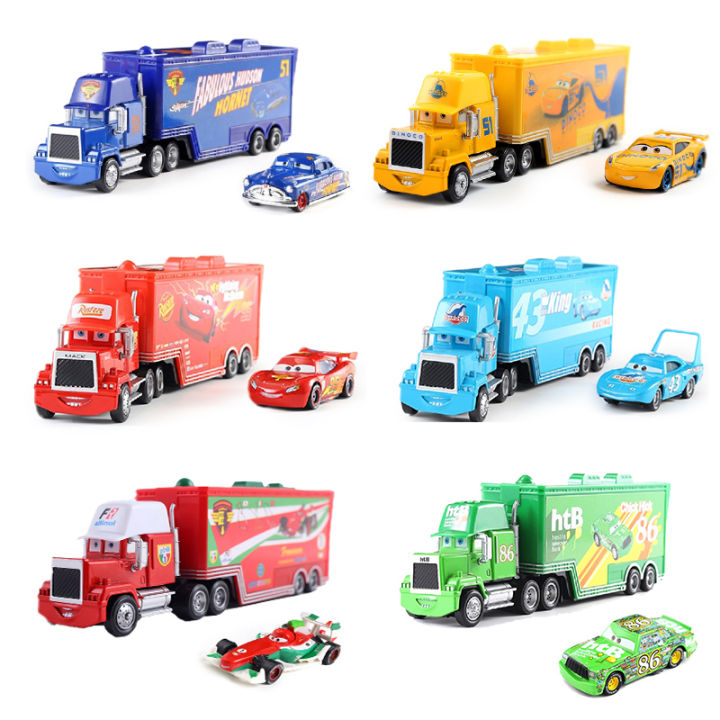 Disney Pixar Cars 3 Toy Lightning Mcqueen Jackson Storm Cruz Ramirez Hudson Mack Truck Car 2 Chick Hicks dinoco racer kids 
