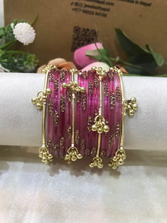 Jewels%20Of%20Nepal%20Viral%20Kashmiri%20Chura%20sets%2012pcs%20Glass%20Bangle%20&4%20pcs%20Metal%20kashmiri%20Bangle%20For%20Women%20-%20Image%203