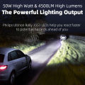 Philips Ultinon Rally 3551 LED H4 H7 H11 HB3 HB4 HIR2 Max Power 50W 4500LM Car Headlight 6500K White Max Lumen Watt LED Bulbs 2X. 