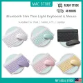 WARRANTY Minimalist Wireless Bluetooth Slim 10 inch Keyboard Mouse Set For Ipad /Android Tablets / Laptop / PC. 
