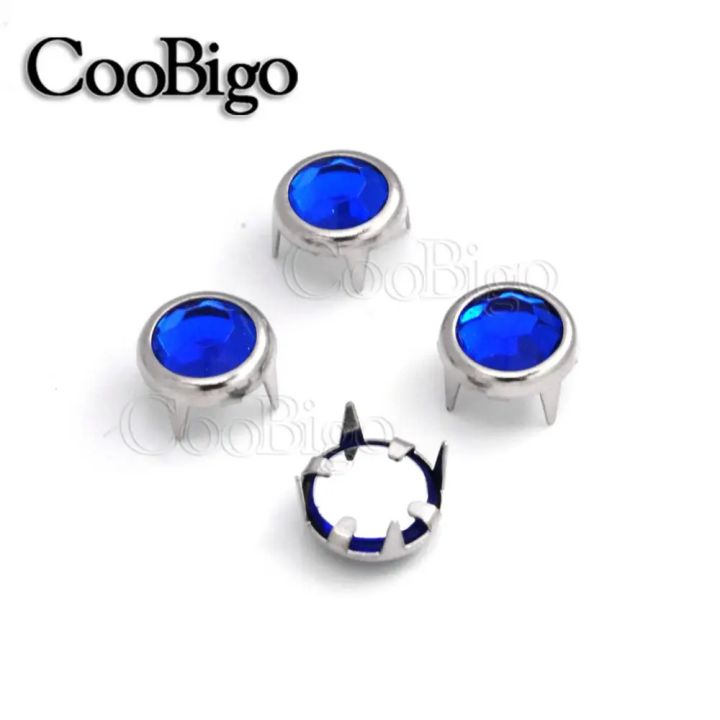 100pcs%208mm%20Rhinestone%20Claw%20Crystal%20Stud%20Rivets%20Punk%20Nailhead%20DIY%20Leathercraft%20Hat%20Bag%20Shoes%20Garment%20Belt%20Spike%20Accessories%20Round%20-%20Image%207