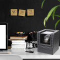 Luxry 2 Slots Watch Winder Battery Wooden/PU Shaker USB Charging Watch Box Automatic Winder Glass Storage Case Display Box. 