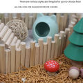 Hamster Habitat Accessories Multiple Size Wooden Bridge Cage Hamster Bendable Fence for Small Animals Climbing.