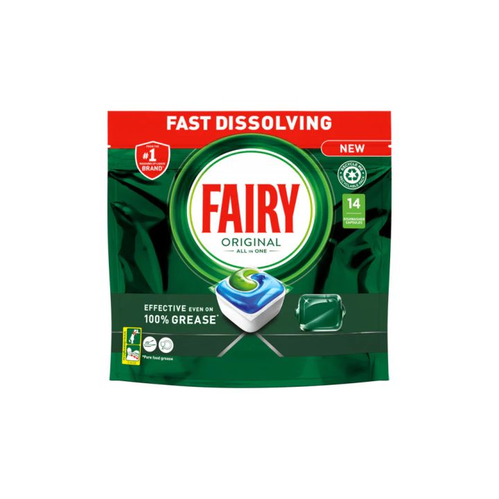 Fairy All-In-1 Dishwasher Tablets  14 Capsules