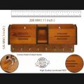 Wooden Wall-Mounted Key Holder and Mobile Stand Universal Organizer 12x5 Inches. 