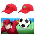Anime Captain Tsubasa Hat Wakabayashi Genzo Red Baseball Hat Adjustable Casual Sunshade Hat Embroidered Duck Tongue Hat. 