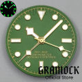 GRAMOCK 29mm  Red Vintage Green Sterile Watch Dial Hands Sets Luminous For NH34 NH35 Movement Men's Watch Accessories Parts. 