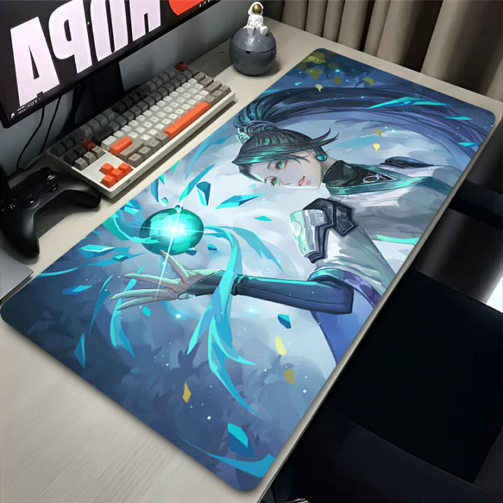Valorant Sage Hot Game Mouse Pad Laptop Gaming Accessories Keyboard Rug XL PC Anime Girl Mousepad Large Kawaii Fox Desk Mat