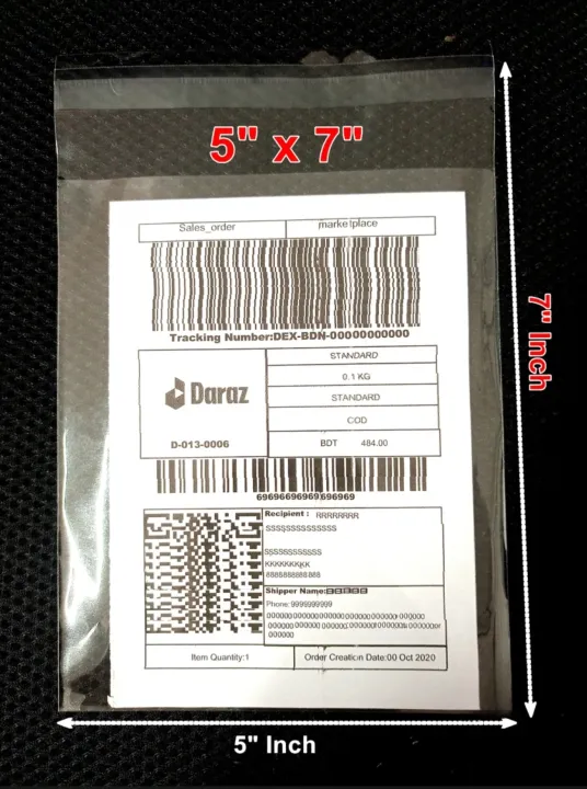 (5x7)%20Inch%20High%20Quality%20Crystal%20Cellophane%20Poly%20Bag%20for%20use%20small%20Product%20Packaging,%20Print%20Label%20&%20Invoice%20Poly%20bags.%20-%20Image%204