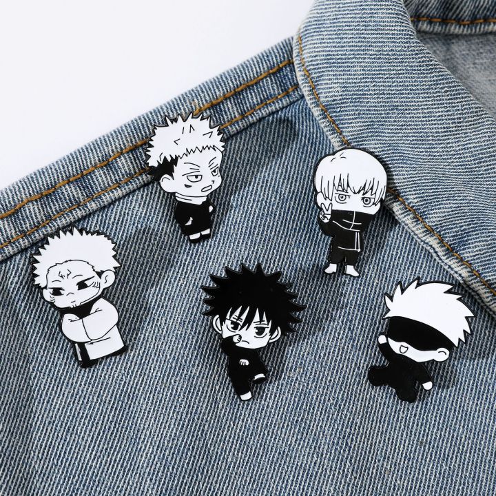 Jujutsu Kaisen Lapel Pins Ryomen Sukuna Satoru Gojo Itadori Yuji Brooch Backpack Clothes Badge Accessories Cosplay Fans