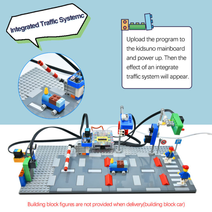 Kidsbits%20Intelligent%20Traffic%20System%20Kit%20+8%20Projects%20For%20Arduino%20UNO%20R3%20Compatible%20With%20Lego%20Blocks%20Scratch%C2%A0Graphic%C2%A0Programming%20-%20Image%206