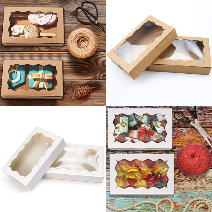 10/20pcs%20Cake%20Carriers,%20Square%20Box%20With%20Lid,%20White%20Bread%20Box%20With%20Window,%20For%20Pies,%20Donuts,%20Muffins,%20Chocolates%20-%20Image%202