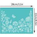 2Pcs 11x8.6 Inch Silk Screen Printing Mesh Transfer Sets - Plants Pattern Stencil for DIY Painting on Wood T-Shirts. 