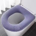Universal Toilet Seat Cover Pure Color Pumpkin Pattern Closestool Mat Soft Warm Toilet Seat Cushion Bathroom Toilet Accessories.