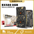 AIBOMAN Graphics card RX580 8GB GDDR5 8Pin 185W 256Bit 2048SP HDMI DP DVI Radeon AMD VGA.