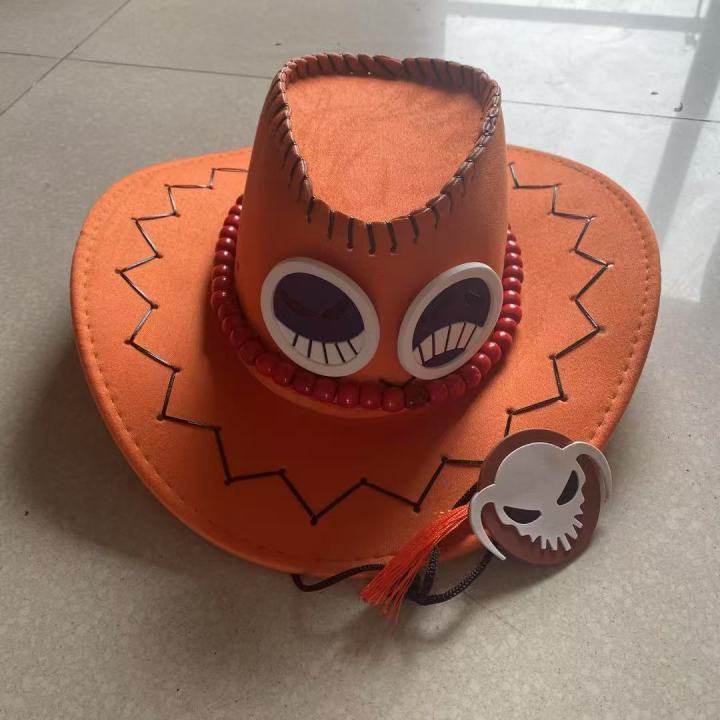 Brdwn Unisex Portgas D Ace Anime Cosplay Hats Cowboy Cap Adult Christmas
