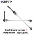 ZTTO Titanium Bicycle Quick Release Skewers Axle QR 100 Front 135mm Rear Ultraight Security Anti Theft Skewer MTB Road Hub Part. 